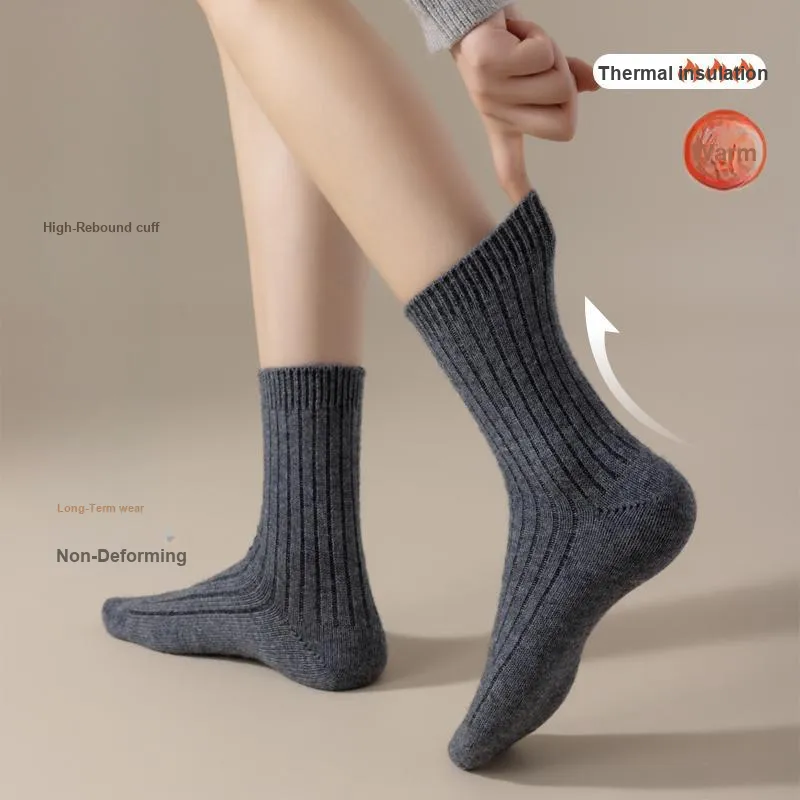 MIIOW Mid Calf Socks Women's 5 Pack-7
