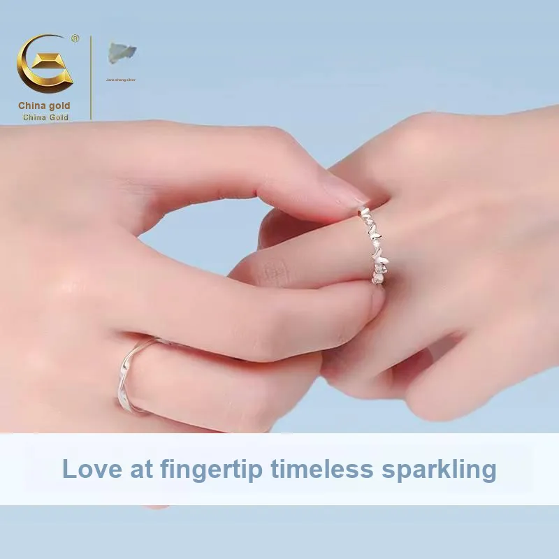 ZSY Silver 925 Ring Couple Rings Unisex-3