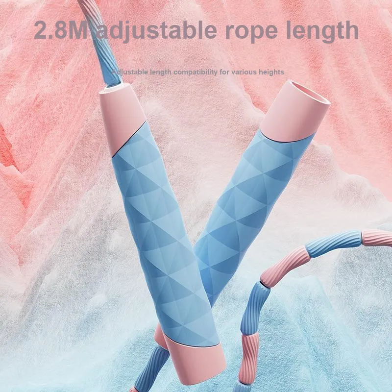 PUIU Fitness Training Non Countable Jump Ropes Kids Silicone Controller PP Rope 2.8m-2
