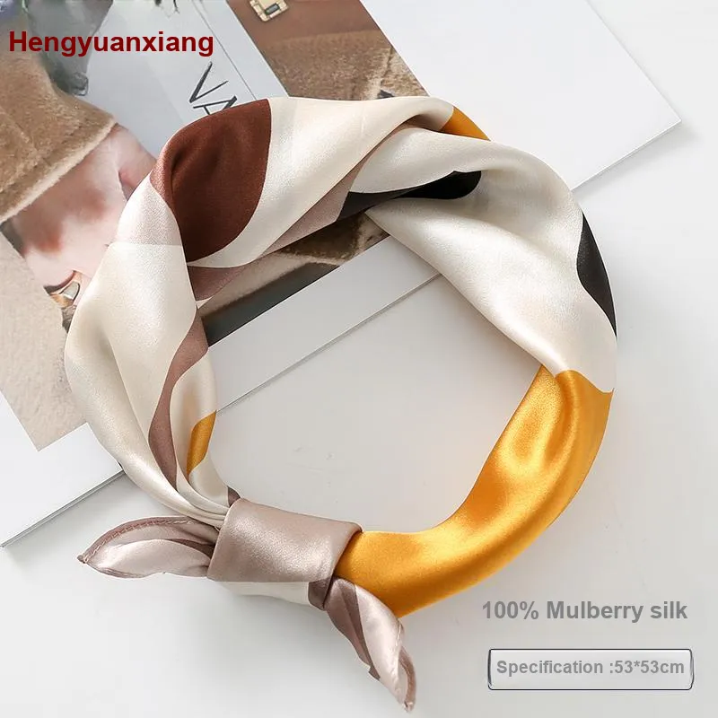 H YXIANG Silk Scarves Women's-10