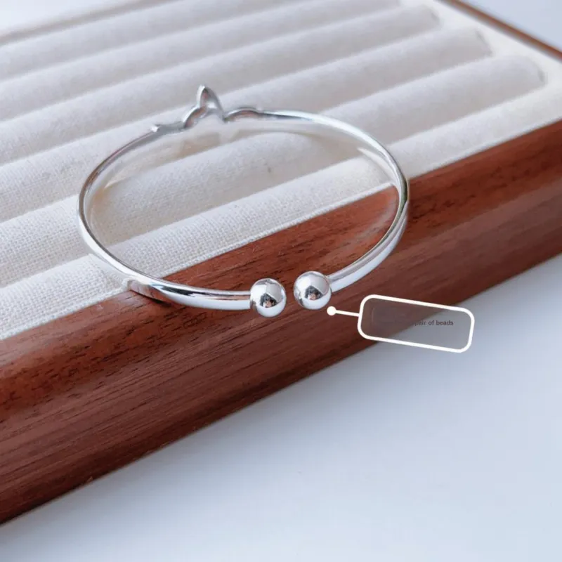 U state 999 Fine Silver Sterling Silver Bracelets Women's-4