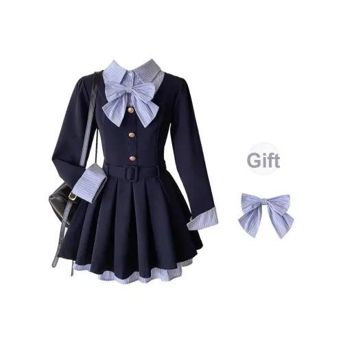 OYANXI Длинное платье с длинными рукавами женское