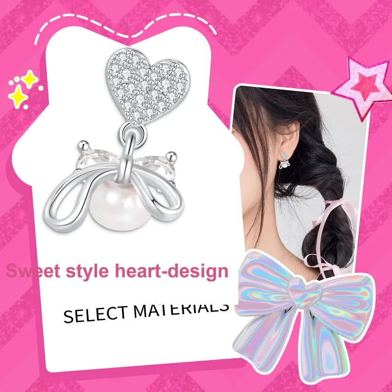 Barbie S925 Silver Earrings Women's-1