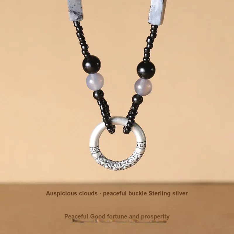 MAGICPOLE Agate Necklaces Men's-1