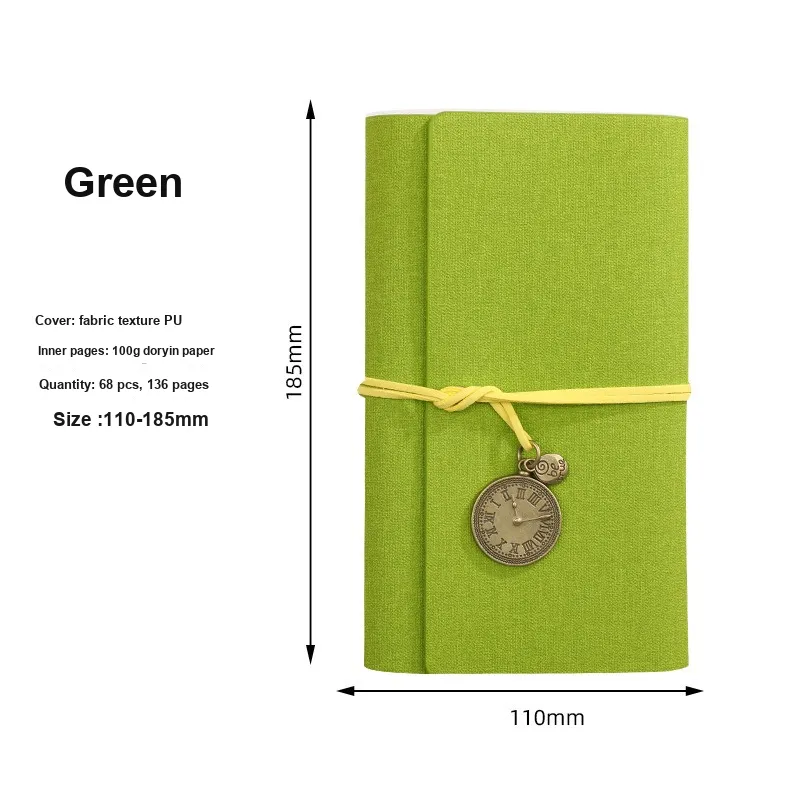 QIFEITU Loose Leaf Lace Up Creative Laptop Planners-5