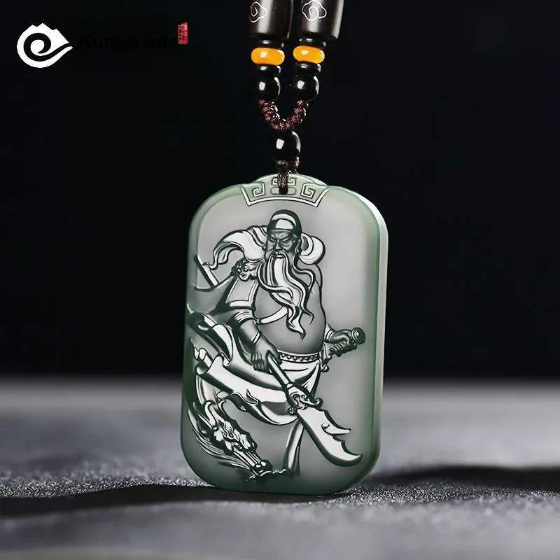 KUNYUYAO Hetian Jade Pendants Green Jade Unisex-8