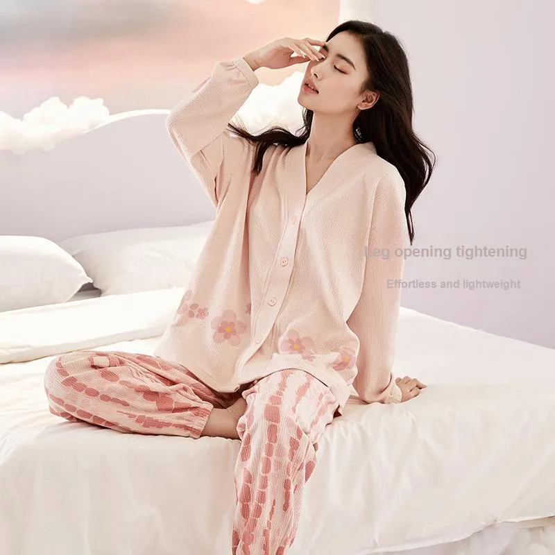 ZAO FU NIAO Pajama Set Women's Grapefruit Red-2