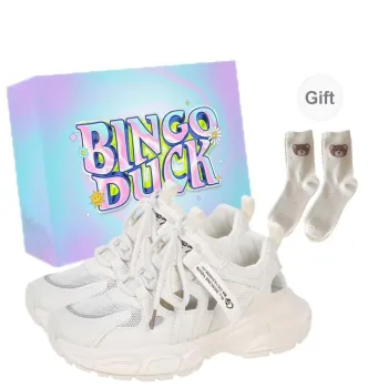BINGO DUCK Slip Resistant Breathable Thermal Low Top Chunky Sneakers Women's
