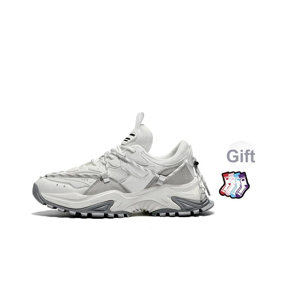 Masongarments Shark Tooth Размер 2 Высота Увеличивающий Легкий Низкий Топ Толстая Подошва Кроссовки Унисекс Белый Серый