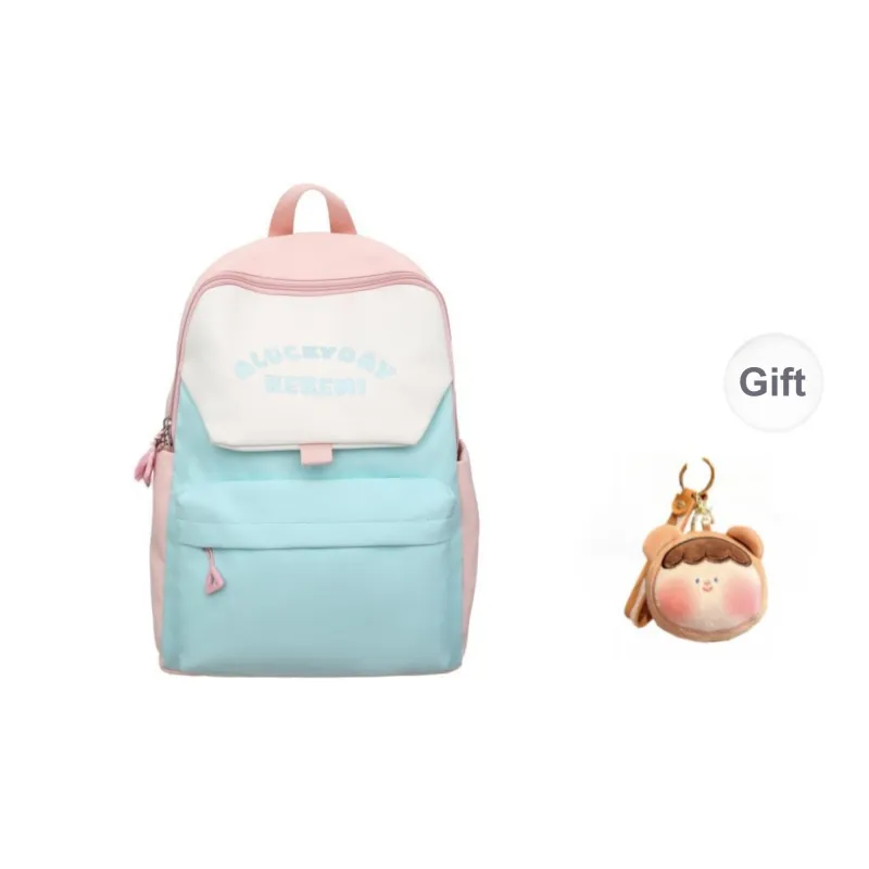 URBAN FOREST Nylon Backpack Regular Unisex Black/Pink/Gray/Coffee/Blue-1