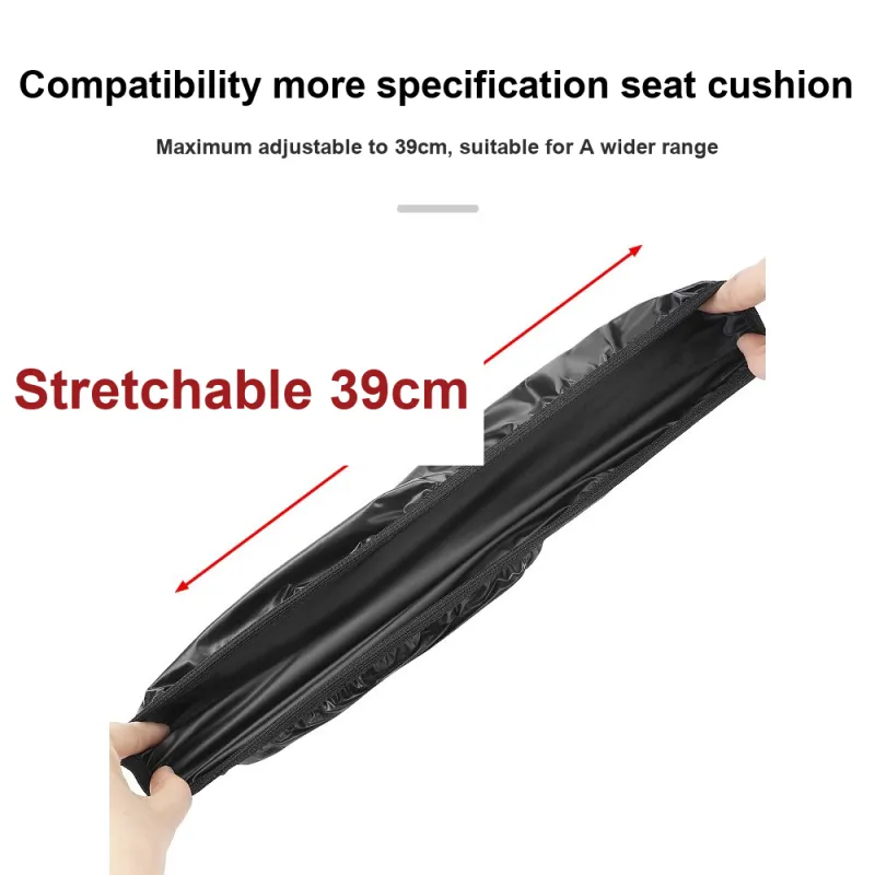 TOSUOD Cycling Gear Bike Seat Cushion Rain Cover PU Black-1