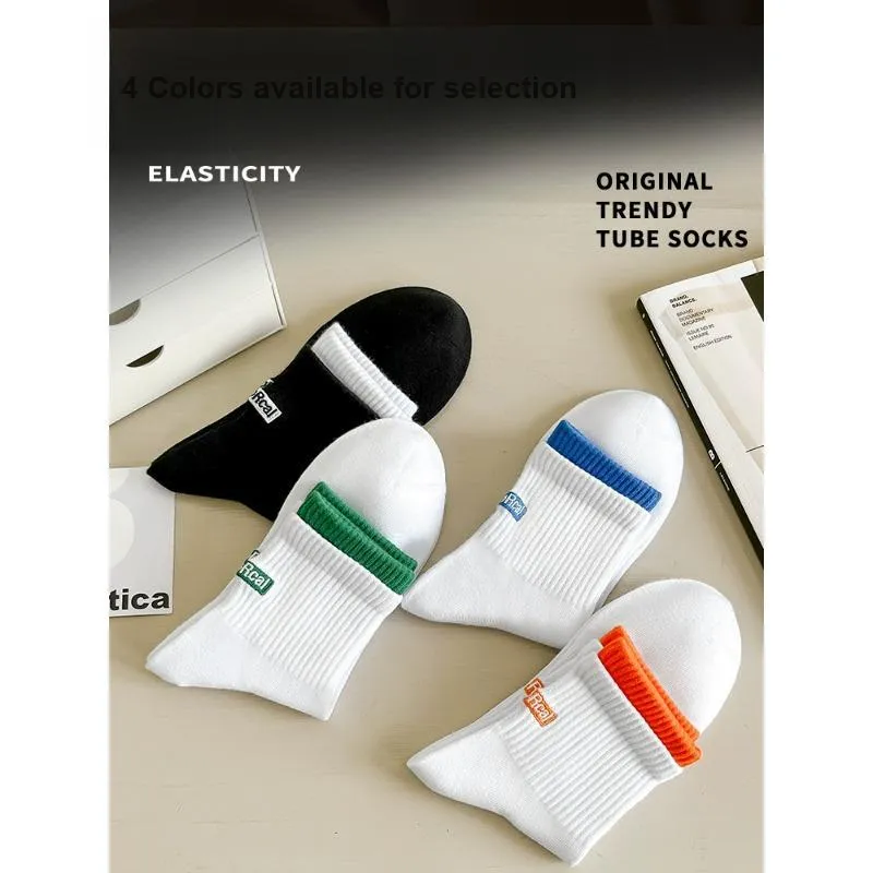 LUOLIAN Mid Calf Socks Unisex 5 Pack-11