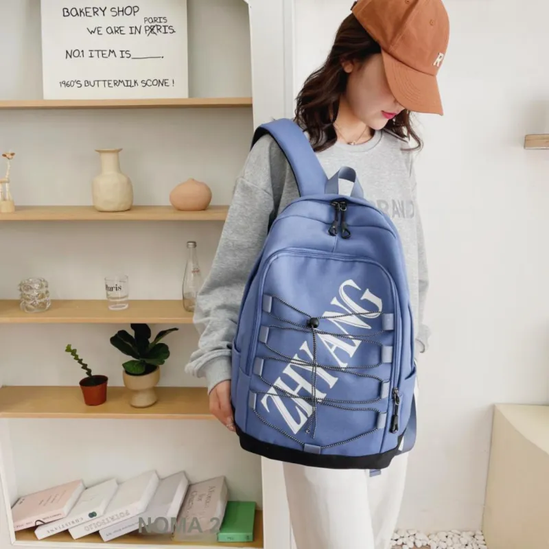 URBAN FOREST Nylon Backpack Unisex Blue/Green/Purple/Black-5