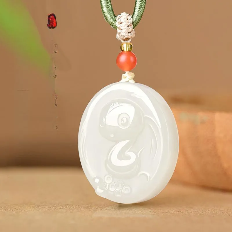 KUNYUYAO Hetian Jade Pendants White Jade Unisex-14