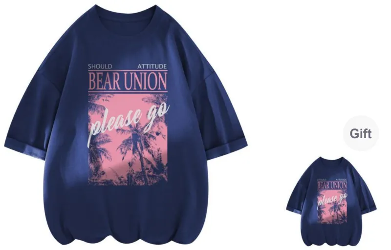 BEAR UNION Drop Shoulder Sleeve T Shirt Unisex-22