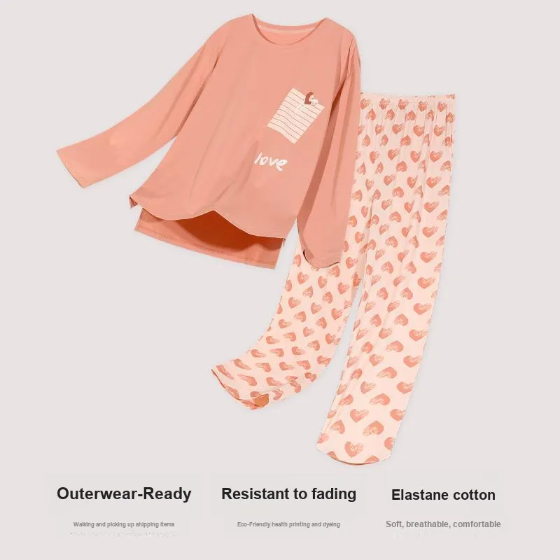 Cotton Has A Home Pajama Set Women's Sand Apricot Pink-2