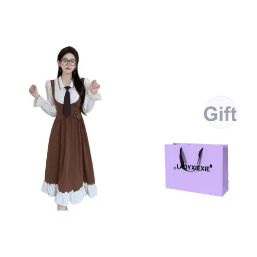 LADYXIEXIE Длинное платье с длинными рукавами женское