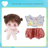 [해골 버전] Exploding 헤어 화이트 토끼 Puff + 블라우스 (핑크) + 빈 바지 (레드)
