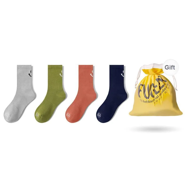 FUGEER Mid Calf Socks Men's 4 Pack-35