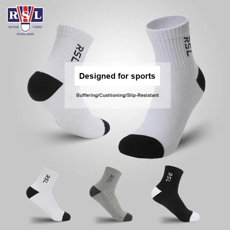 RSL Mid Calf Socks Men's 1 Pack White-1