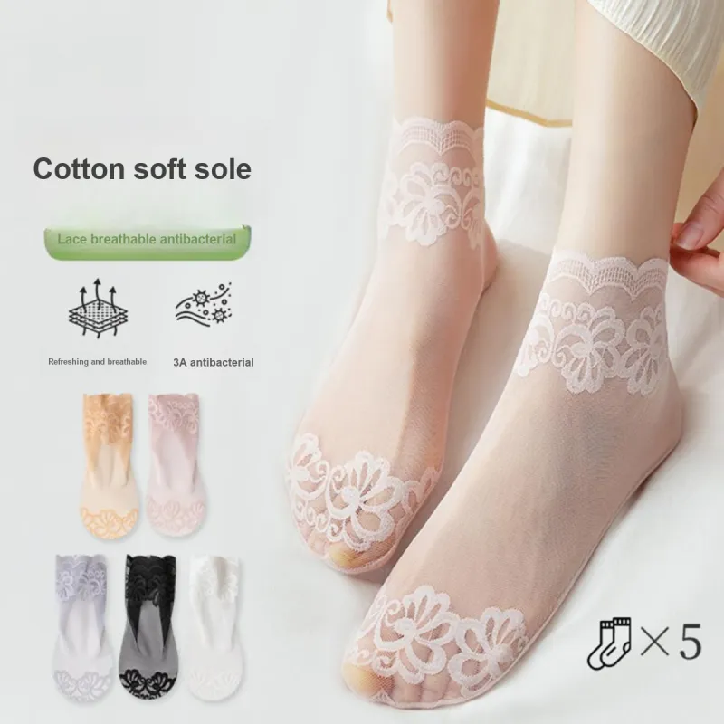 MIIOW Ankle Socks Women's 5 Pack Mixed Color-4