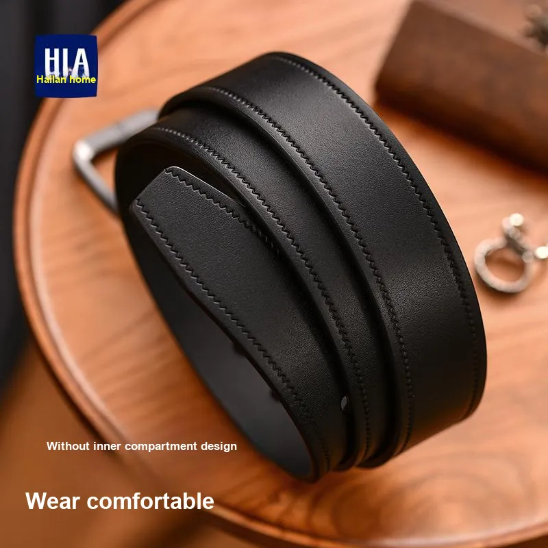 HLA Cow Leather Belts Men's 3.75cm-4