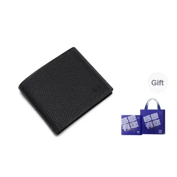 HLA Cow Leather Wallet Regular Unisex Black