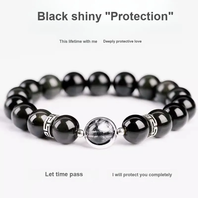 JUICY GRAPE Obsidian Bracelets Unisex-2