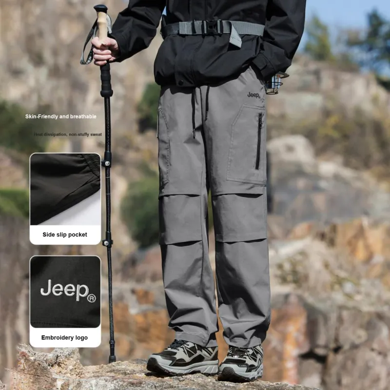 Jeep Outdoor Casual Windbreaker Pants Unisex-12