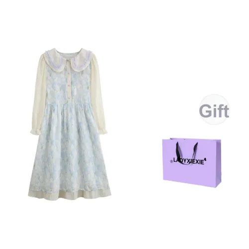 LADYXIEXIE Длинное платье с длинными рукавами женское