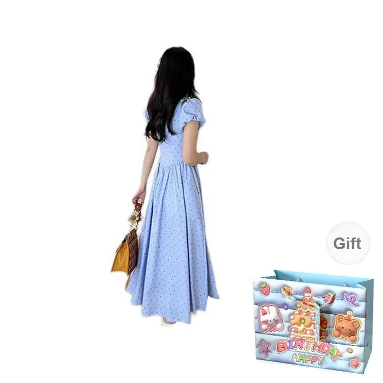REMOULD Short Sleeved Dress Women's Blue-1
