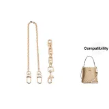 [Gold-Tone]Pig Nose Chain 12cm+Decorative Chain 40cm