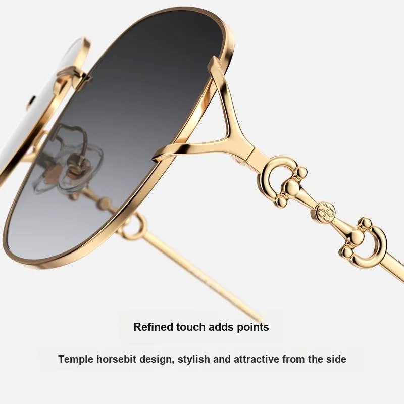 PARZIN Round Sunglasses Women's Metal Frame-2