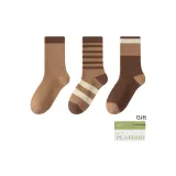 Dark Khaki+White Wide Stripes+Coffee