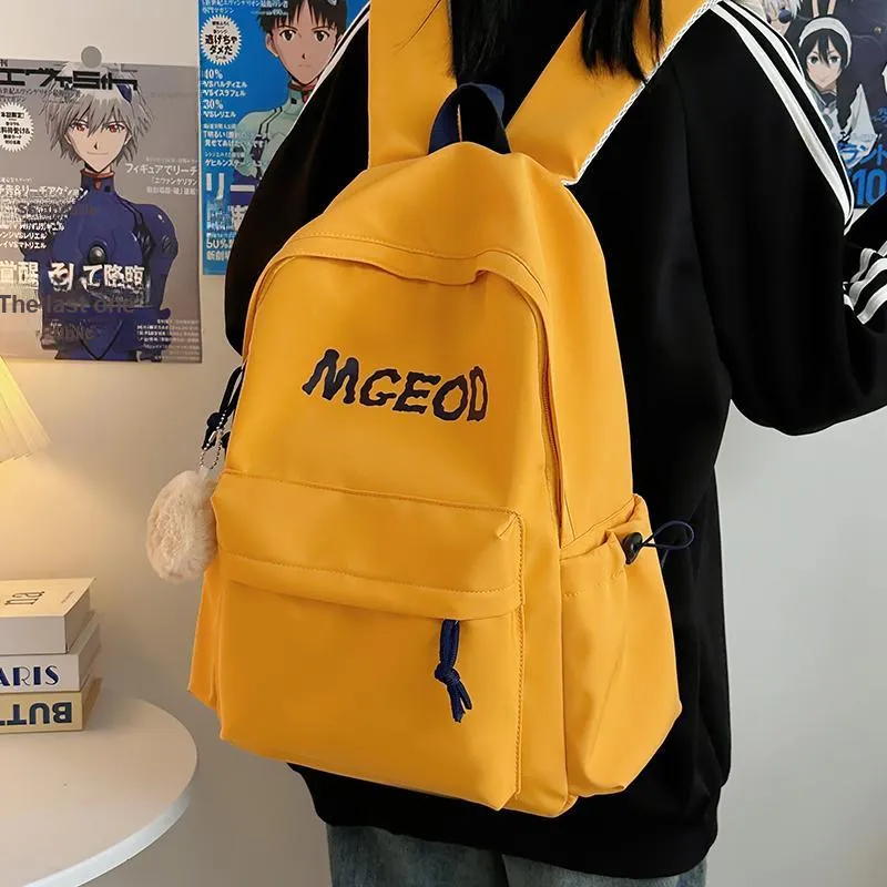 LOUIS ROYALN Nylon Backpack Unisex White/Black/Blue/Yellow/Red-15