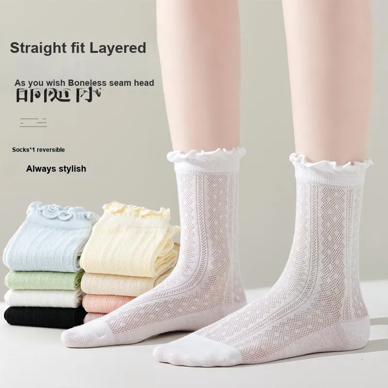 MIIOW Cool One Summer Series Mid Calf Socks Women's Combo Set-10