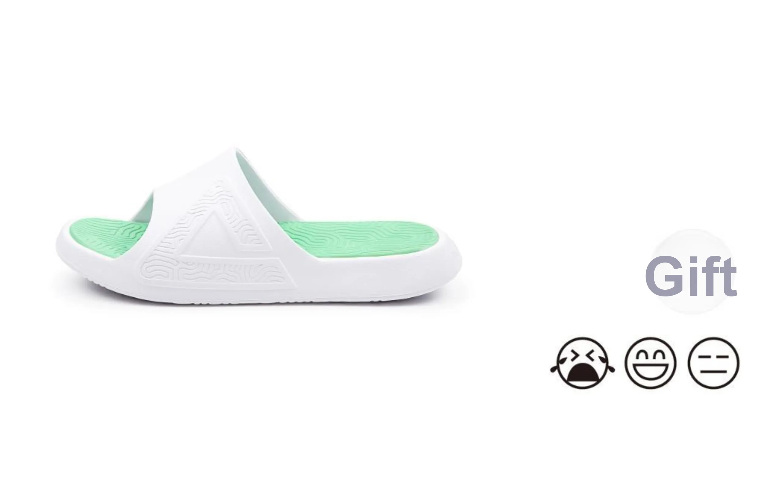 PEAK Tai Ji1.0 Quiet Slip Resistant Cushioning Slide Slippers Men's White Green
