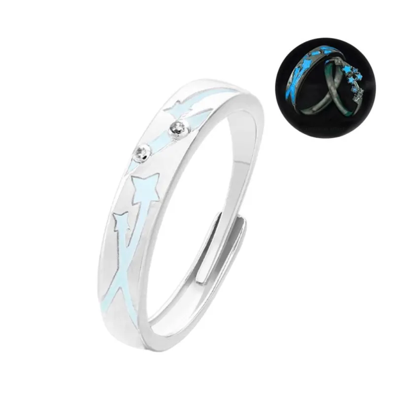 MAGICPOLE 925 Sterling Silver With Zircon Rings Unisex Silver-0