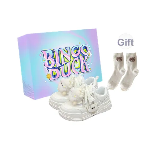 BINGO DUCK Скейтборд Кроссовки Женские Белые