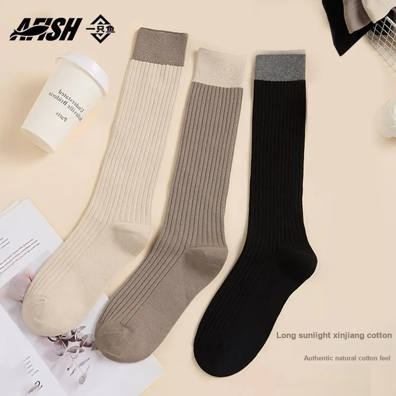 AFISH Knee High Socks Women's 3 Pack Shopping Bag-3