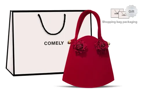 COMELY Handbags Burgundy Rose