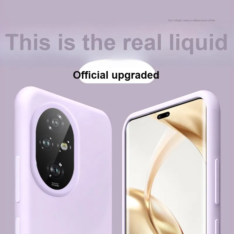 ZHUOJI Silicone Material Lens Fully Enclosed Microfiber Flock Phone Case Compatible With Honor 200/Pro-1