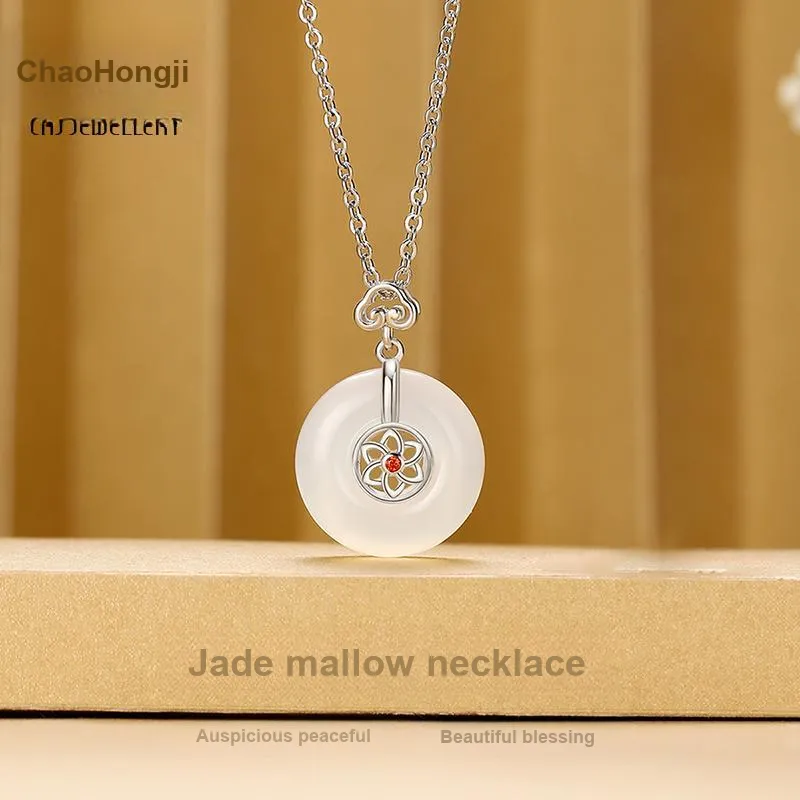 CHAOHONGJI Natural Chalcedony Necklaces Women's-2