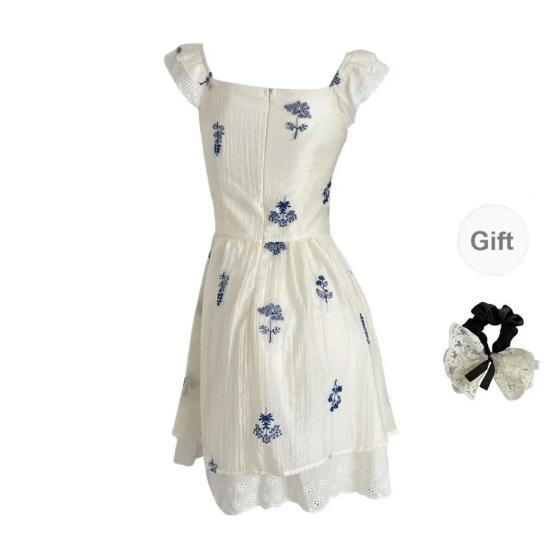 PAVEA Sleeveless Dresses Women's Apricot+Hair Tie Comes With-1