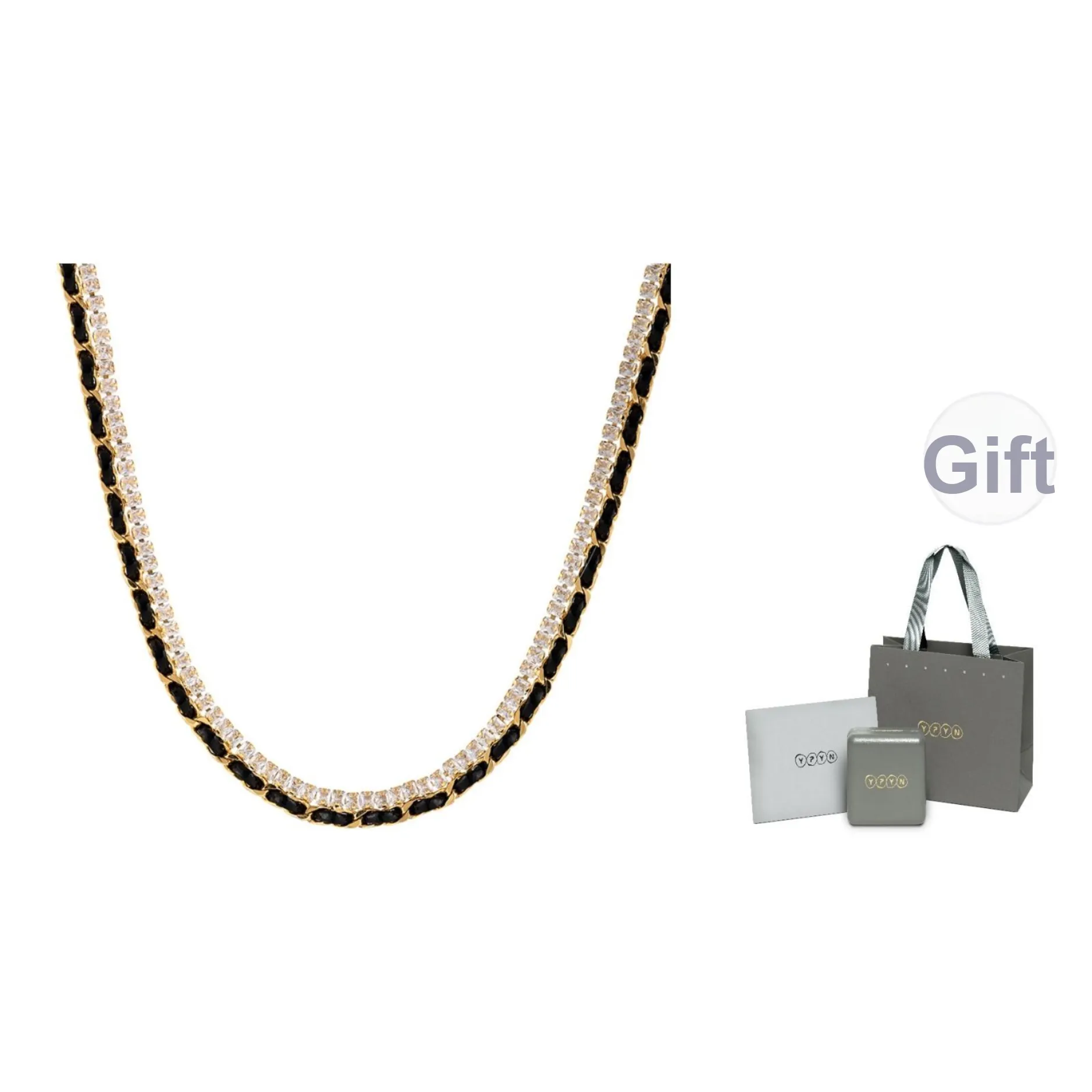 YPYN Сплав Ожерелья Женские Черное Золото