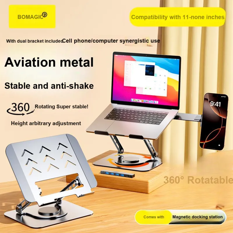 Magic Multiplier Tablet Stands Rotatable Metal Multifunction Magnetic Docking Station-8