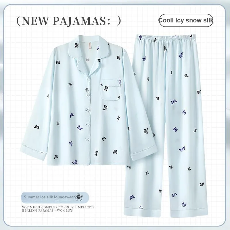 Maultiay Pajama Set Women's Blue-2
