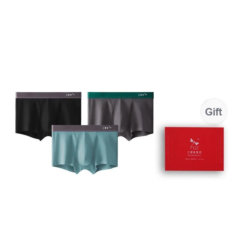 RED DRAGONFLY Cotton Panties Men's 3 Pack Gift Box Set-8