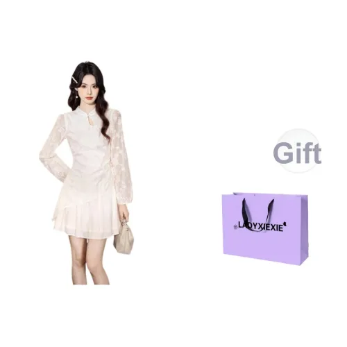 LADYXIEXIE Длинное платье с длинными рукавами женское