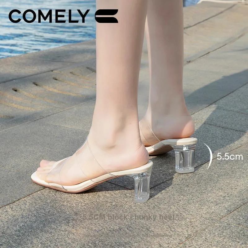 COMELY Slide Slippers Women's Ecru/Apricot-8